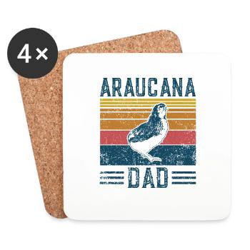 Agricultural - Vintage Araucana - Coasters (set of 4) - white - Front