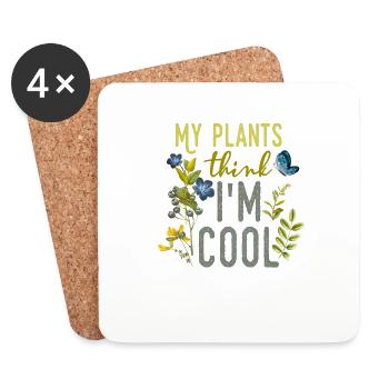 Gardening Gardeners Gardening Digging Plant - Coasters (set of 4) - white - Front