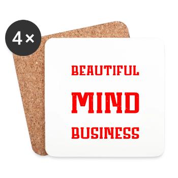 It's A Beautiful Day To Mind Your Own Business - Coasters (set of 4) - white - Front