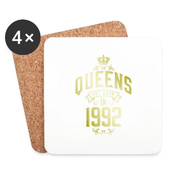 Queens born in 1992 - Coasters (set of 4) - white - Front