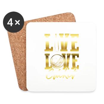 live amour cricket - Dessous de verre (lot de 4) - blanc - Devant