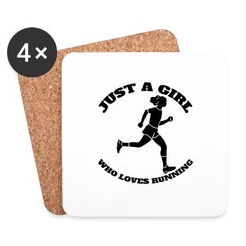 Jogger Cardio fit jogging running training run - Coasters (set of 4) - white - Front