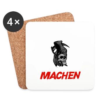 Beruflich wollte ich schon immer was mit Menschen - Untersetzer (4er-Set) - Weiß - Vorne