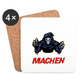 Beruflich wollte ich schon immer was mit Menschen - Untersetzer (4er-Set) - Weiß - Vorne