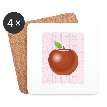 APFEL - Untersetzer (4er-Set) - Weiß - Vorne