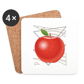 APPLE - Coasters (set of 4) - white - Front