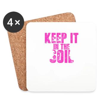 nature conservation environmental protection - Coasters (set of 4) - white - Front