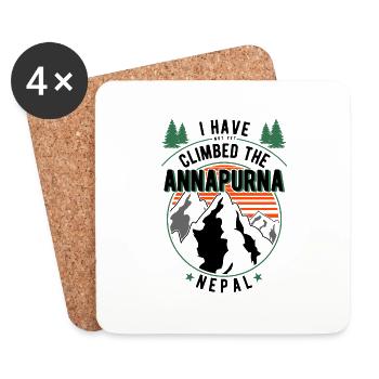 Randonneurs - Grimpeurs Randonnée Annapurna - Dessous de verre (lot de 4) - blanc - Devant