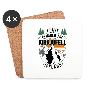 Randonneurs - Grimpeurs Randonnée Kirkjufell - Dessous de verre (lot de 4) - blanc - Devant
