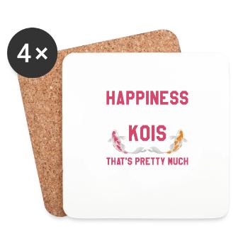 Vous ne pouvez pas acheter le bonheur mais vous pouvez acheter KOIS - Dessous de verre (lot de 4) - blanc - Devant