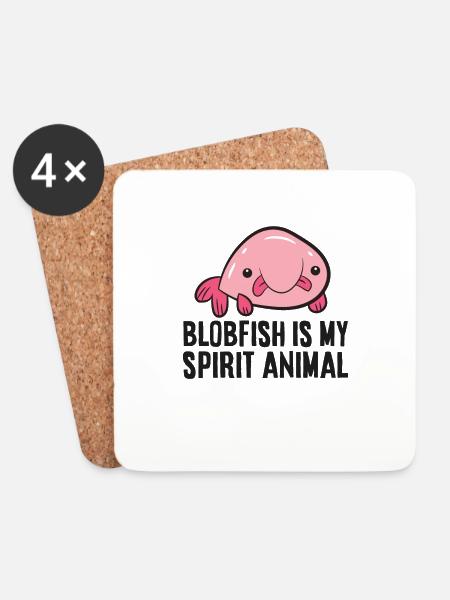 Lustiger Blobfisch Meerestier Blobfisch ist mein - Untersetzer (4er-Set) - Weiß