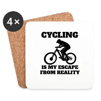 Vélo Cyclisme VTT Cyclisme Vélo Tour - Dessous de verre (lot de 4) - blanc - Devant