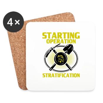 Gold Panner Gold Miner Gold Digger Gift - Coasters (set of 4) - white - Front