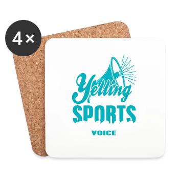 Je ne crie pas c’est ma voix de professeur de sport - Dessous de verre (lot de 4) - blanc - Devant