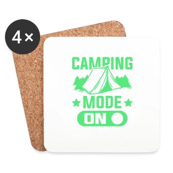 camping fashion - Coasters (set of 4) - white - Front
