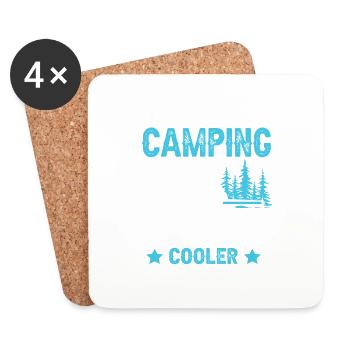 camping mom mom - Coasters (set of 4) - white - Front