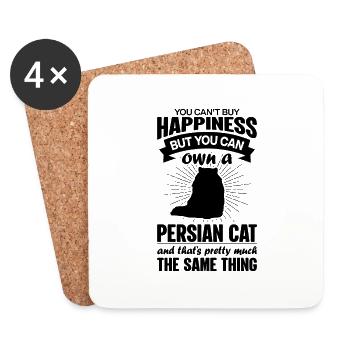 Kann Eine Persische Katze Kaufen - Untersetzer (4er-Set) - Weiß - Vorne