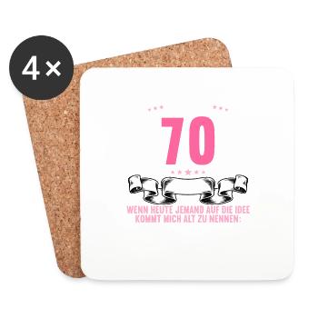 70 Jahre idee mich alt zu nennen 70 Geburtstag - Untersetzer (4er-Set) - Weiß - Vorne