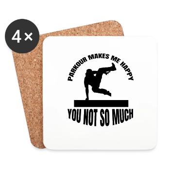 Parkour Läufer Parkourläufer Geschenk Extremsport - Untersetzer (4er-Set) - Weiß - Vorne
