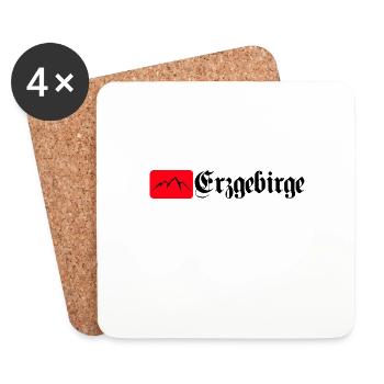 Erzgebirge Berge - Untersetzer (4er-Set) - Weiß - Vorne