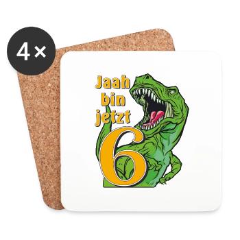 GEBURTSTAG Jaah bin jetzt 6 - Untersetzer (4er-Set) - Weiß - Vorne