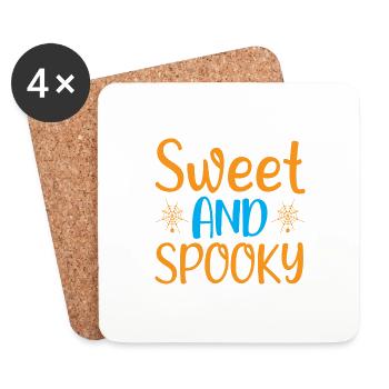 Sweet and spooky - humour halloween - Dessous de verre (lot de 4) - blanc - Devant