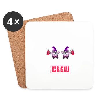 Prag Party Crew - Untersetzer (4er-Set) - Weiß - Vorne