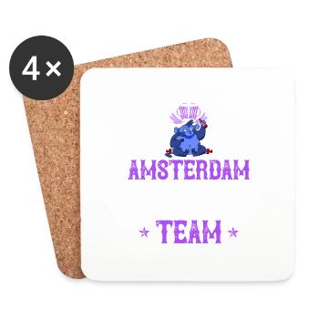 Amsterdam Drinking Team - Coasters (set of 4) - white - Front
