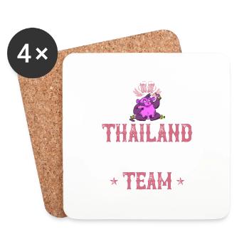 Thailand Drinking Team - Coasters (set of 4) - white - Front