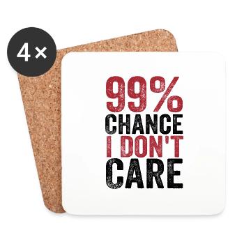 99% Veränderung ist mir egal - Untersetzer (4er-Set) - Weiß - Vorne