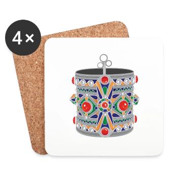 BIJOU KABYLE bracelet for women - ALGERIE - Coasters (set of 4) - white - Front