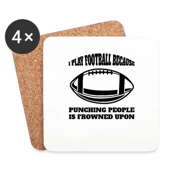 Football Coach American Football Football Fan - Coasters (set of 4) - white - Front