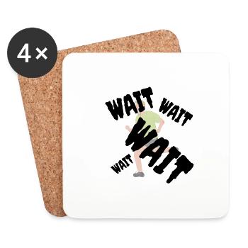 T-shirt design saying funny jogger meme gift - Coasters (set of 4) - white - Front