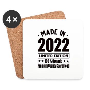 Made in 2022 Vintage Retro Limited Edition - Untersetzer (4er-Set) - Weiß - Vorne