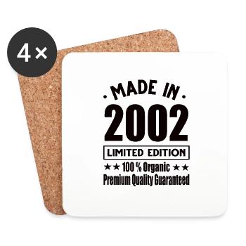 Made in 2002 Vintage Retro Limited Edition - Untersetzer (4er-Set) - Weiß - Vorne
