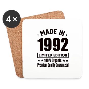 Made in 1992 Vintage Retro Limited Edition - Untersetzer (4er-Set) - Weiß - Vorne