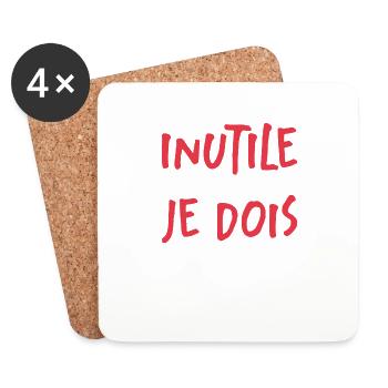 Inutile De Me Dire Ce Que Je Dois Faire - Dessous de verre (lot de 4) - blanc - Devant