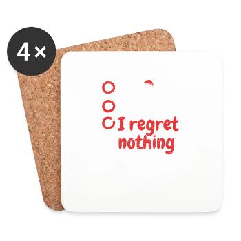 Christmas List Santa Claus Nice Naughty I - Coasters (set of 4) - white - Front