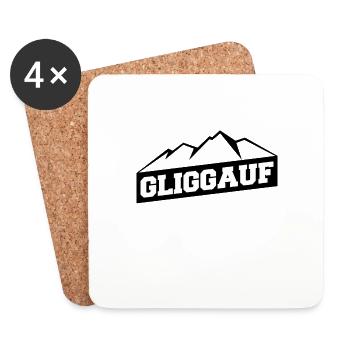 Glück auf Erzgebirge Haamit Sachsen - Untersetzer (4er-Set) - Weiß - Vorne