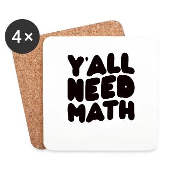Math Mathematics Mathematician School Nerd Gift - Coasters (set of 4) - white - Front