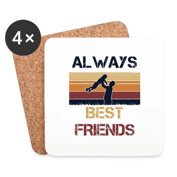 Always best friends - Untersetzer (4er-Set) - Weiß - Vorne