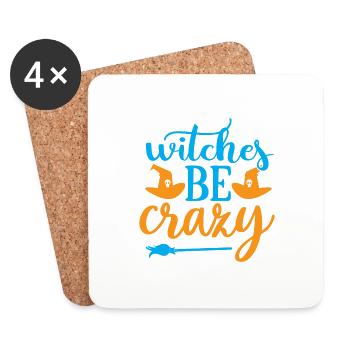 Witches be crazy - halloween humor - Coasters (set of 4) - white - Front