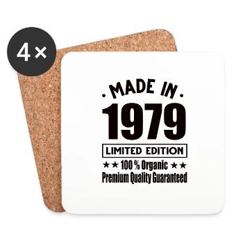 Made in 1979 Vintage Retro Limited Edition - Untersetzer (4er-Set) - Weiß - Vorne