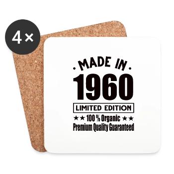 Made in 1960 Vintage Retro Limited Edition - Untersetzer (4er-Set) - Weiß - Vorne