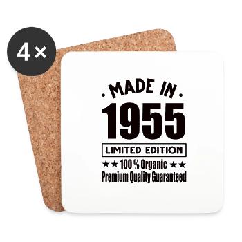 Made in 1955 Vintage Retro Limited Edition - Untersetzer (4er-Set) - Weiß - Vorne