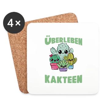 Kleingarten anfänger Bei mir überleben nur - Untersetzer (4er-Set) - Weiß - Vorne