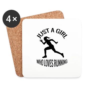Jogger fit run cardio training run jogging - Coasters (set of 4) - white - Front