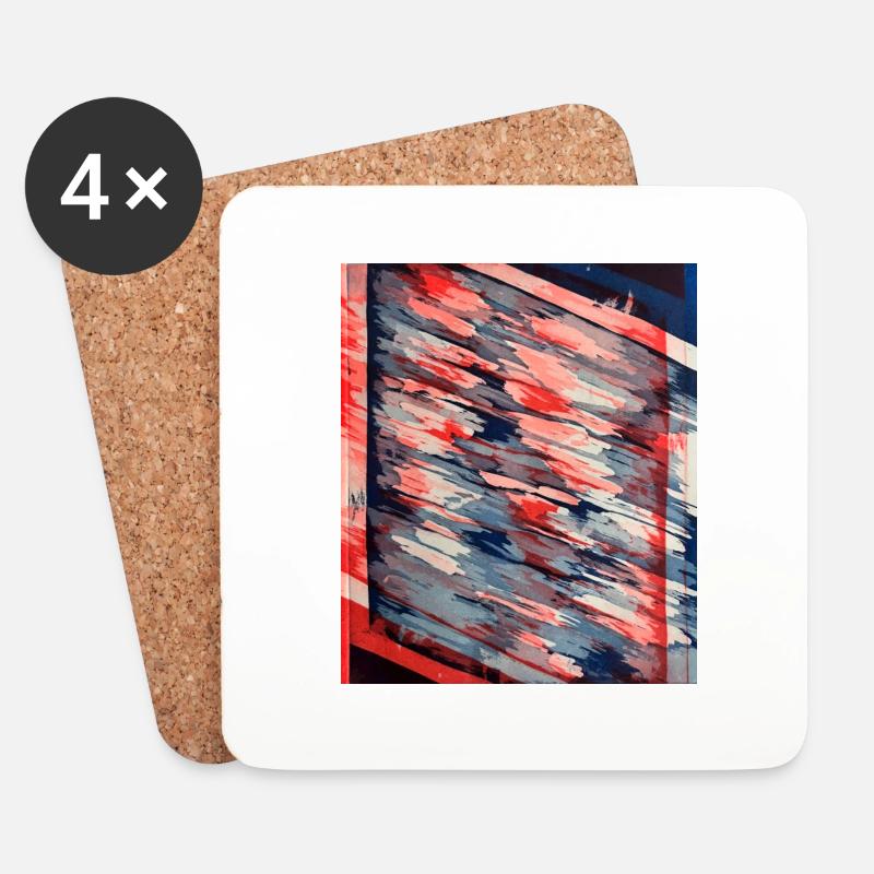 Abstract Art - Untersetzer (4er-Set) - Weiß