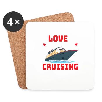 I Love It When We're Cruising Together Vacation - Coasters (set of 4) - white - Front