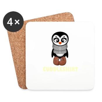 Cuddly Shirt Cuddle Cozy Winter Warm Snow - Coasters (set of 4) - white - Front